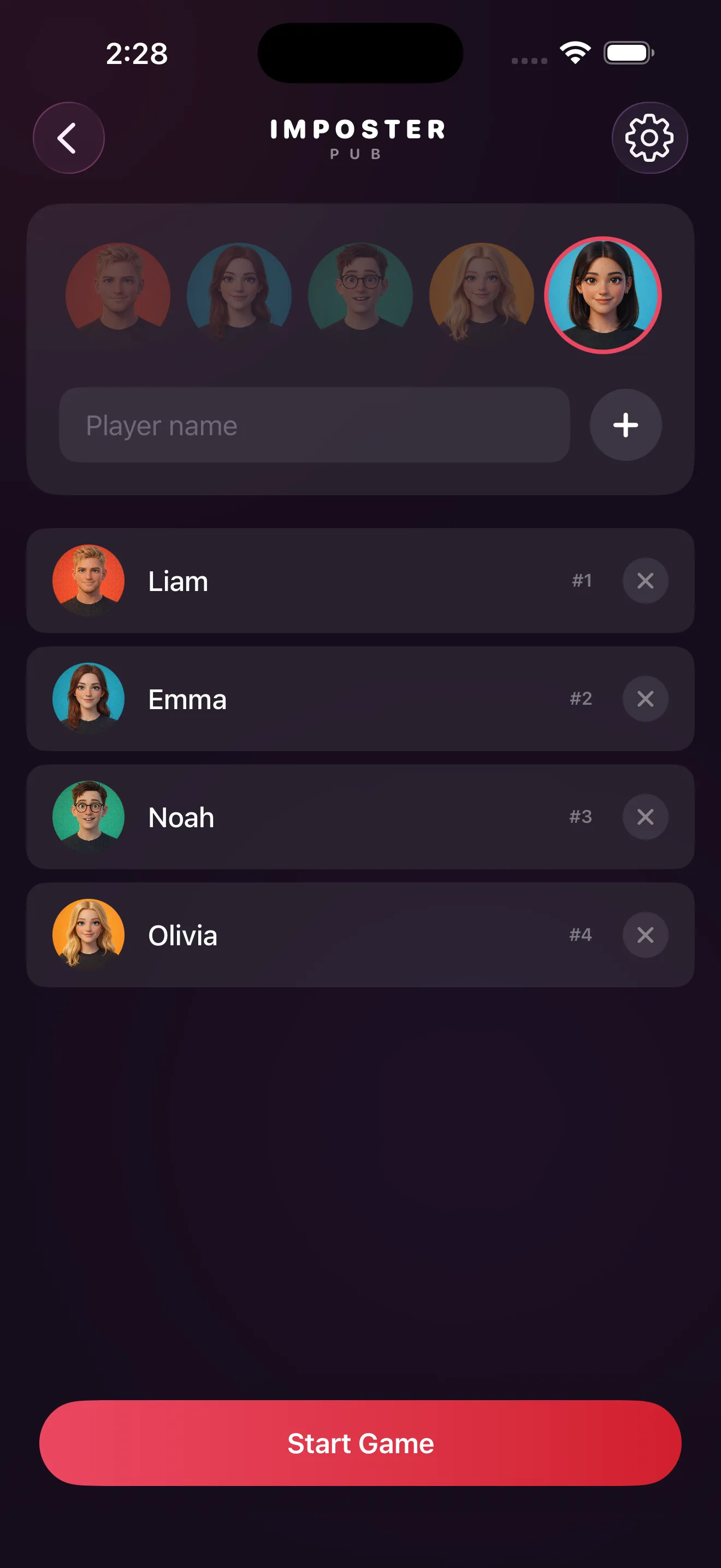 Spy Game app screenshot